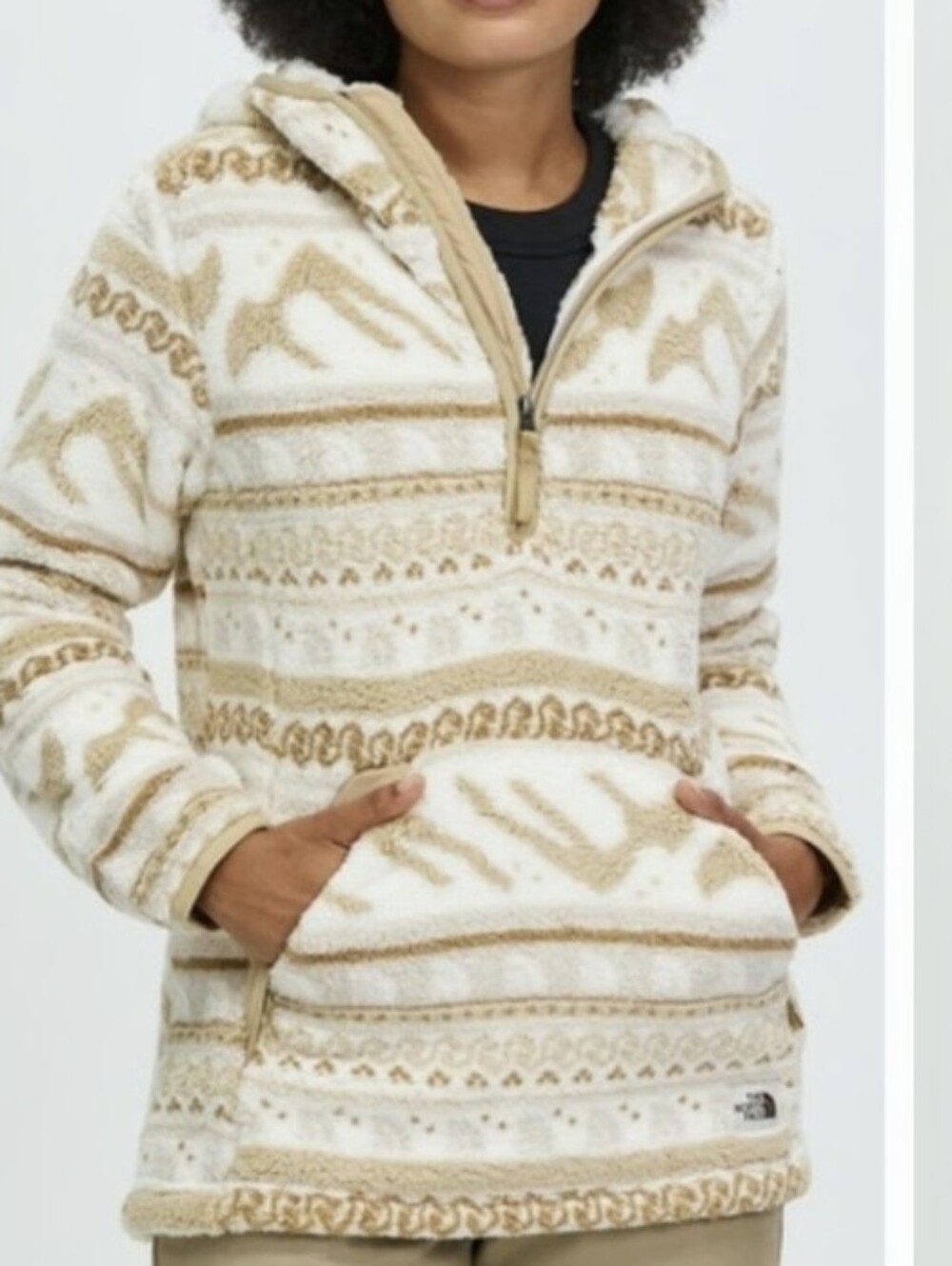 The North Face Campshire Patterned Half-Zip Fleece Size Large Pullover